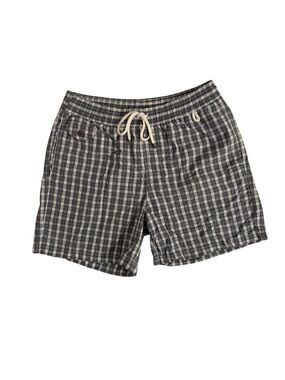 Polo Ralph Lauren Plaid Swim Trunks in Purple, Green & White